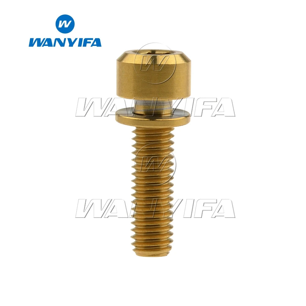 Wanyifa Titanium Bolt M5 x16 18 20MM Mountain Bike Road Bike Fixed Handlebar Stem Screws