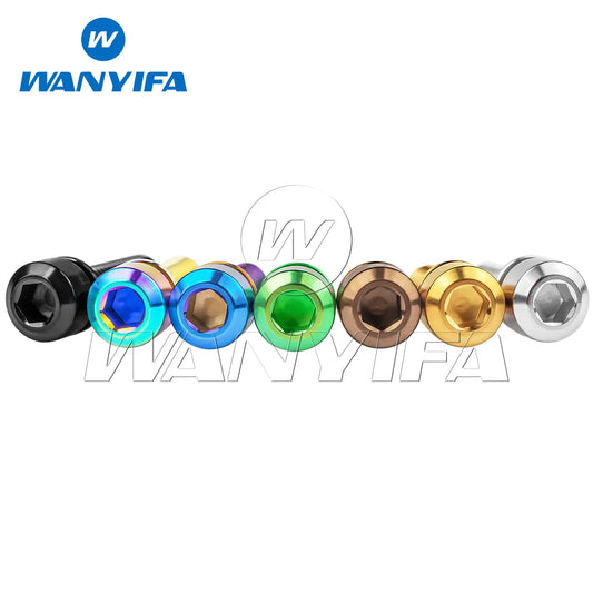 Wanyifa Titanium Bolt M5 x16 18 20MM Mountain Bike Road Bike Fixed Handlebar Stem Screws