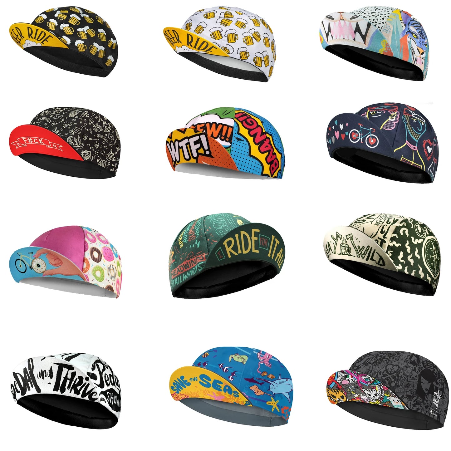 Classic Retro Cycling Caps - qick Dry