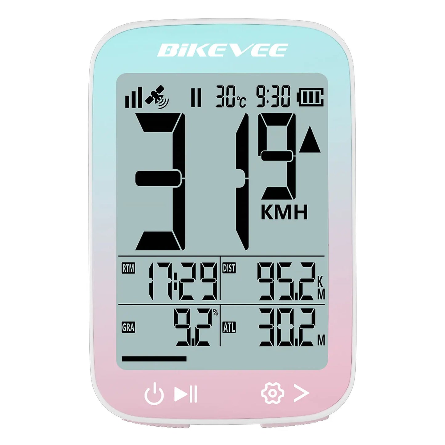 Bikevee BKV-3001 GPS Fahrradcomputer – GPS, 2.4” Display, IPX7 wasserdicht, kabellos