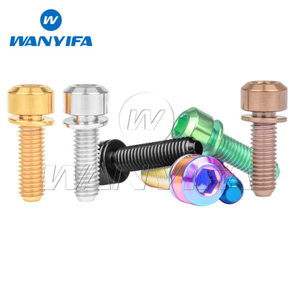 Wanyifa Titanium Bolt M5 x16 18 20MM Mountain Bike Road Bike Fixed Handlebar Stem Screws