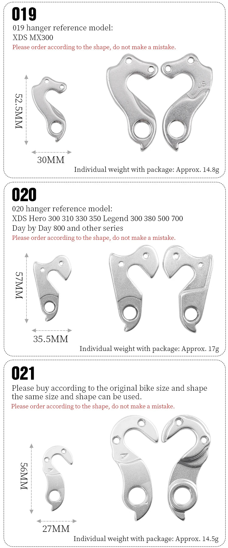LEBYCLE Universal Schaltaugen / Rear Derailleur Hanger