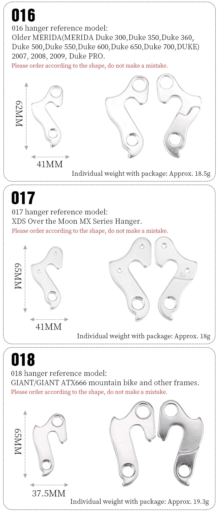 LEBYCLE Universal Schaltaugen / Rear Derailleur Hanger