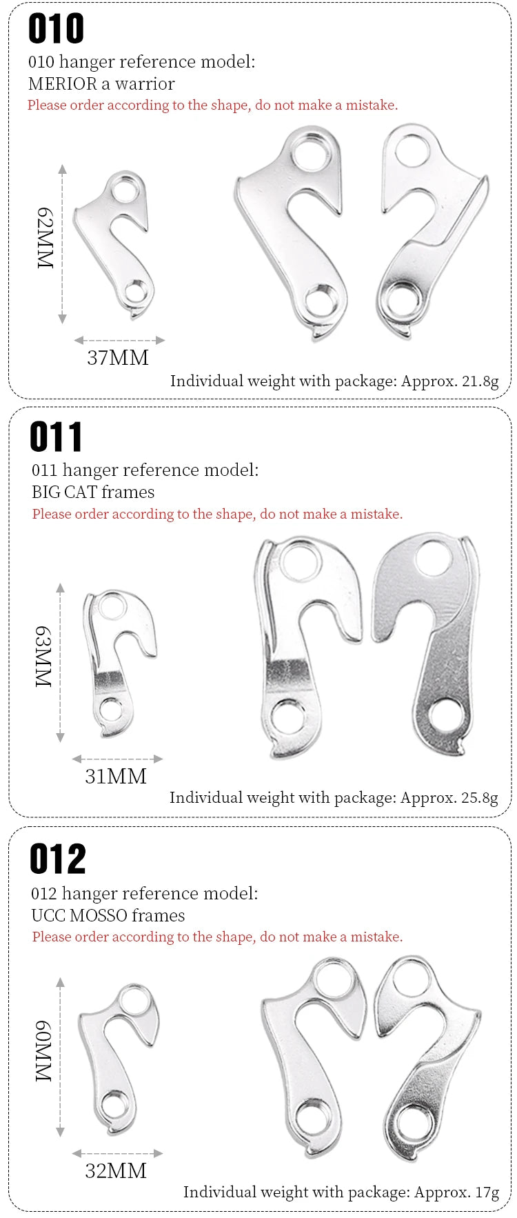 LEBYCLE Universal Schaltaugen / Rear Derailleur Hanger