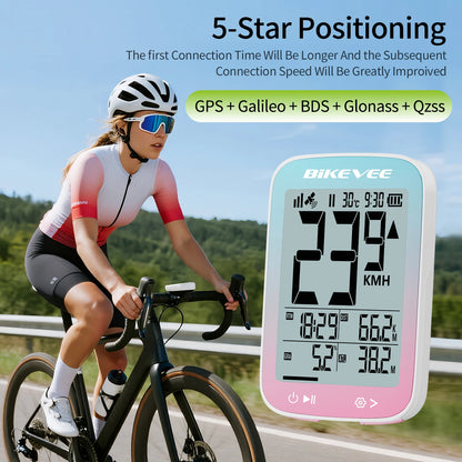 Bikevee BKV-3001 GPS Fahrradcomputer – GPS, 2.4” Display, IPX7 wasserdicht, kabellos