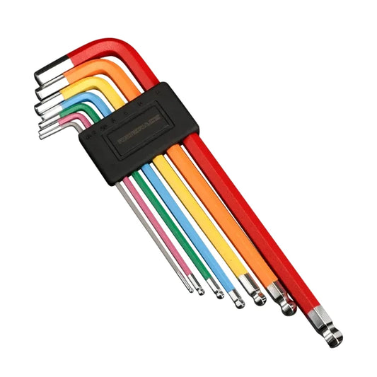 RIDERACE Inbusschlüssel-Set 7-teilig – Farbcodiert aus Cr-V Stahl