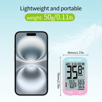 Bikevee BKV-3001 GPS Fahrradcomputer – GPS, 2.4” Display, IPX7 wasserdicht, kabellos