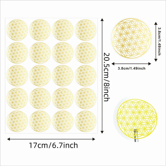 Blume des Lebens Fahrrad Sticker Set (100 Stück) – Rahmen & Helm Aufkleber