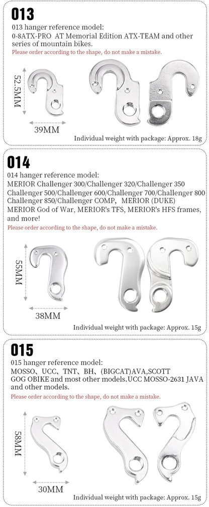 LEBYCLE Universal Schaltaugen / Rear Derailleur Hanger