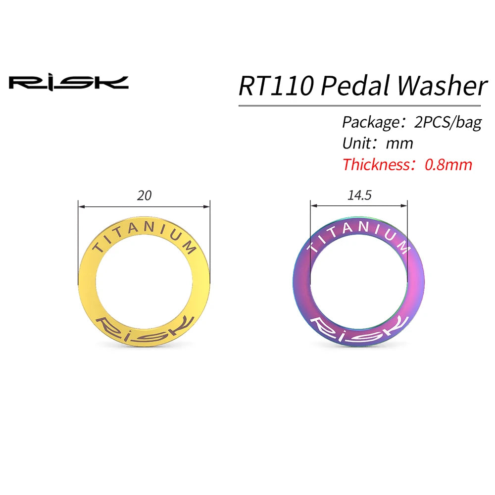 Titan-Pedalunterlegscheiben fürs Fahrrad – RISK Pedal Washer Set